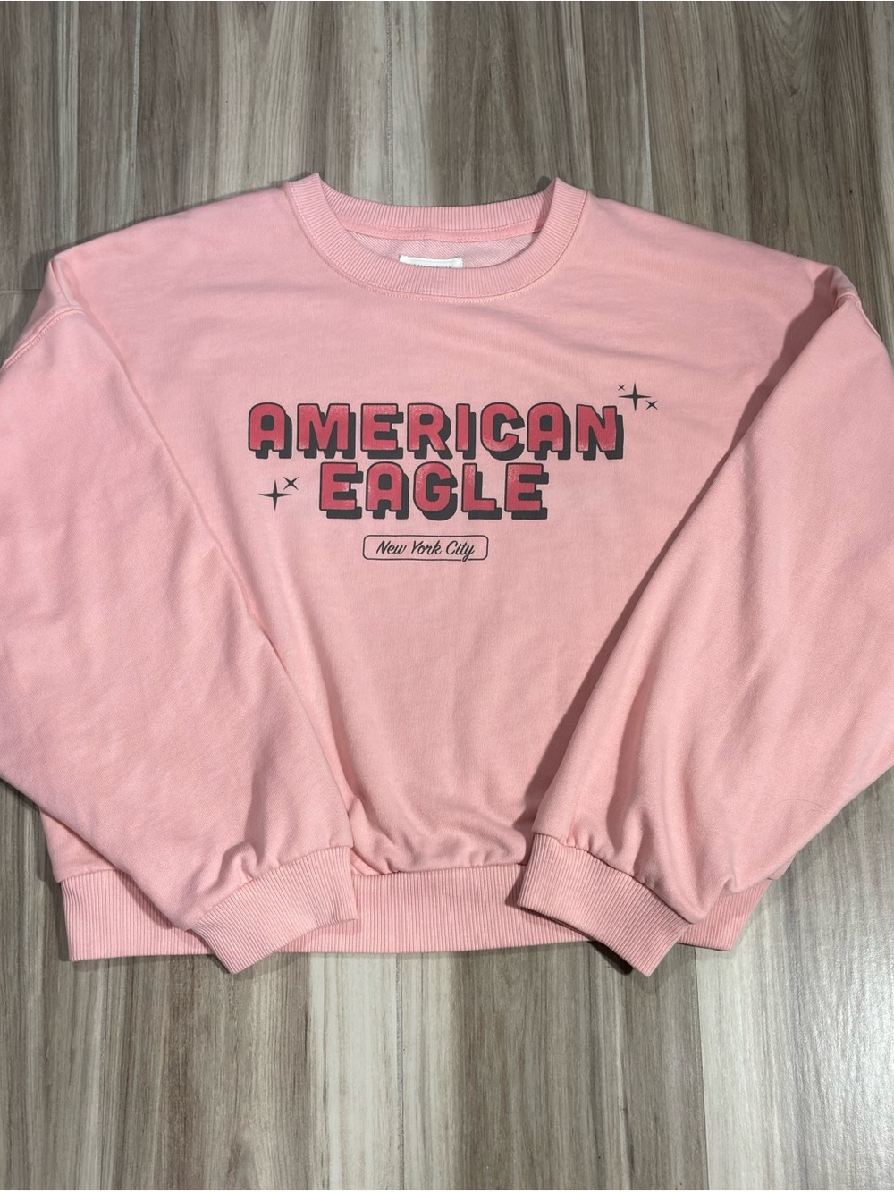 American Eagle Outfitters Pink Graphic Crewneck Sweatshirt - New York City Logo